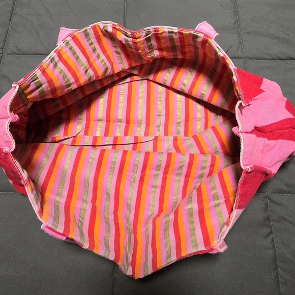 Victoria’s Secret Pink red striped canvas tote bag - Picture 4 of 4